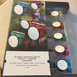 Music instrument party lights. Drums. Brand new in box. Nwot